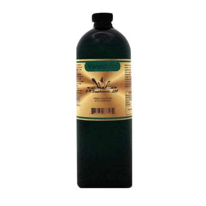 Vanadium Ionic Liquid Mineral supplement bottle for metabolic and cardiovascular support by CR Supplements.