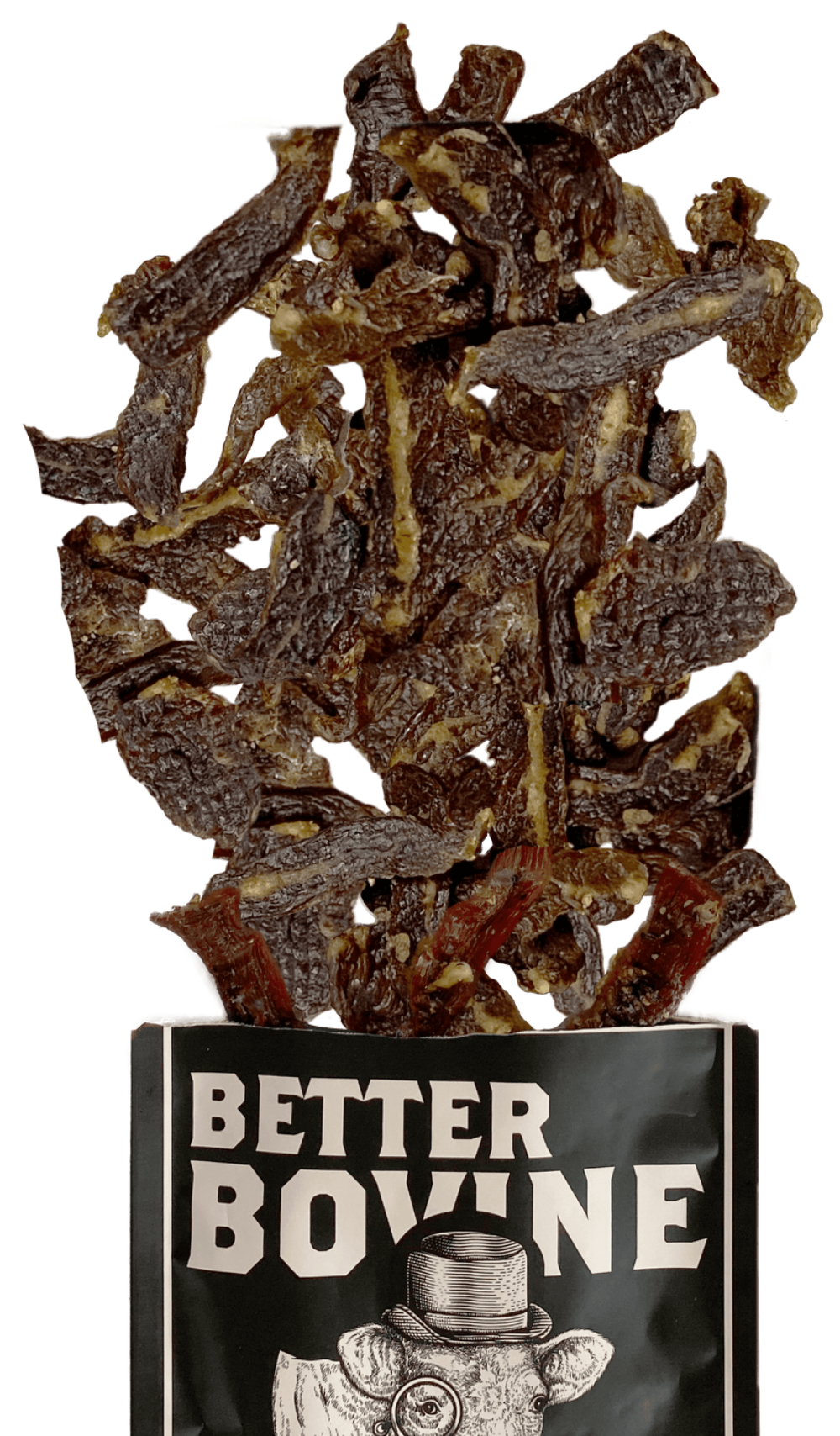 Pack of 5 - Wagyu Beef Jerky displayed in a container, showcasing premium, tender jerky pieces.