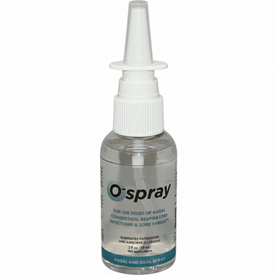 O-Spray liquid electrolytes for mucous membranes in a spray bottle for nasal and oral hygiene.